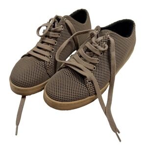 FAUSTO SANTINI Roma Mesh Lace-Up Sneakers Taupe Brown EU 38 US 7.5-8 Italy